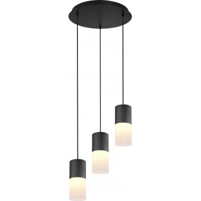 145,95 € Free Shipping | Hanging lamp Trio Robin Ø 37 cm. Living room and bedroom. Modern Style. Metal casting. Black Color