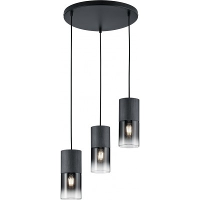 Hanging lamp Trio Robin Ø 37 cm. Living room and bedroom. Modern Style. Metal casting. Black Color