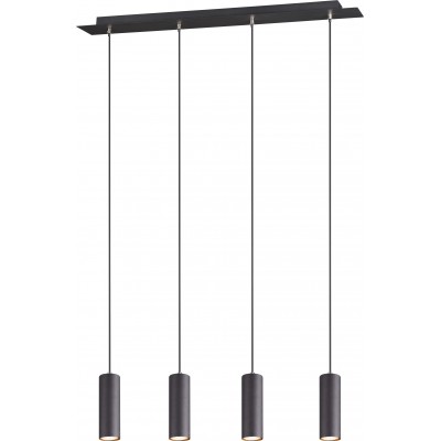 Lámpara colgante Trio Marley 150×75 cm. Salón y dormitorio. Estilo moderno. Metal. Color negro