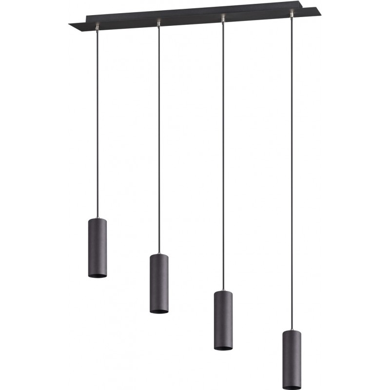 87,95 € Free Shipping | Hanging lamp Trio Marley 150×75 cm. Living room and bedroom. Modern Style. Metal casting. Black Color