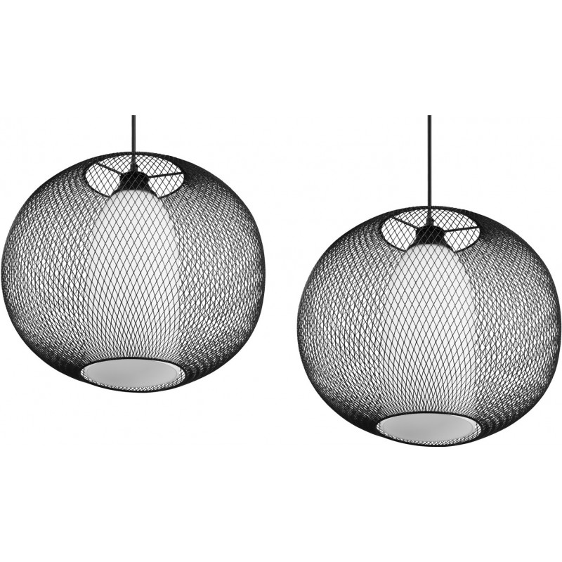274,95 € Free Shipping | Hanging lamp Trio Filo 150×100 cm. Living room and bedroom. Modern Style. Metal casting. Black Color