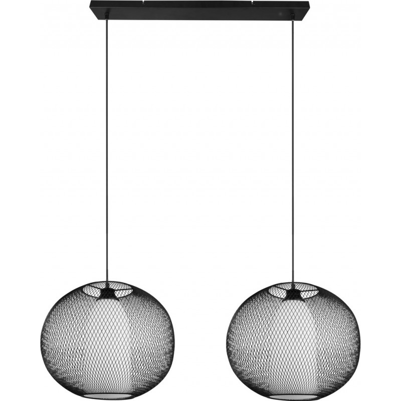 274,95 € Free Shipping | Hanging lamp Trio Filo 150×100 cm. Living room and bedroom. Modern Style. Metal casting. Black Color