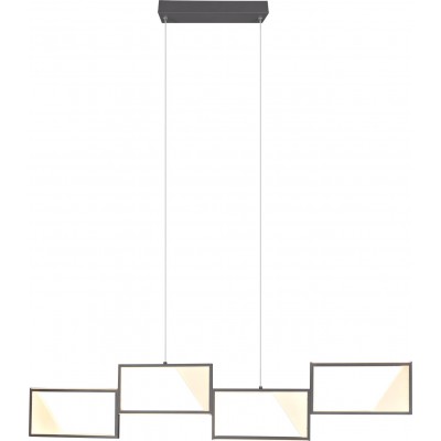Hanging lamp Trio Cafu 28W 3000K Warm light. 150×106 cm. Integrated LED Living room and bedroom. Modern Style. Metal casting. Anthracite Color
