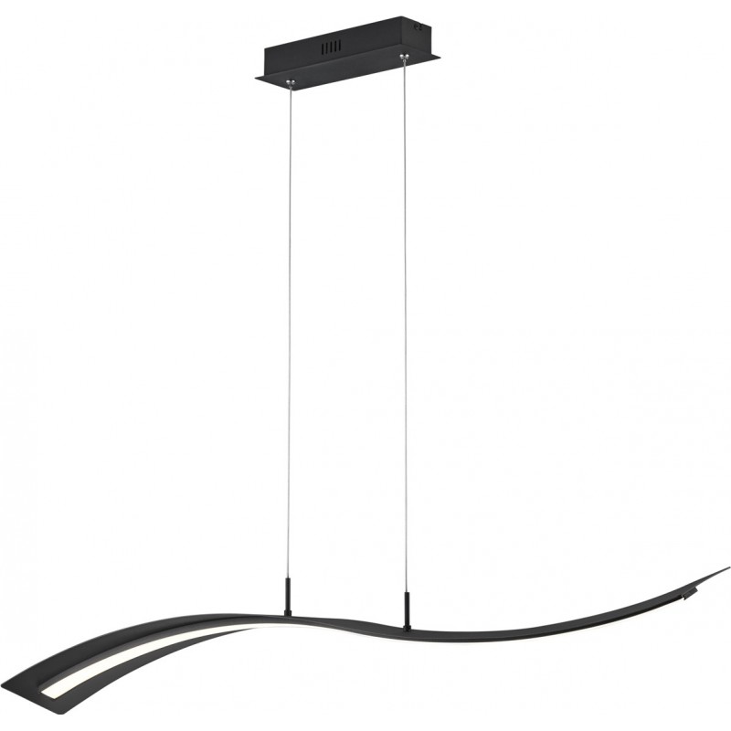 172,95 € Free Shipping | Hanging lamp Trio Salerno 35W 3000K Warm light. 150×115 cm. Integrated LED Living room and bedroom. Modern Style. Metal casting. Black Color