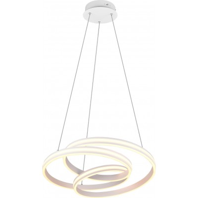 Lampe à suspension Trio Yara 60W Ø 60 cm. LED intégrée Salle et chambre. Style moderne. Métal. Couleur blanc