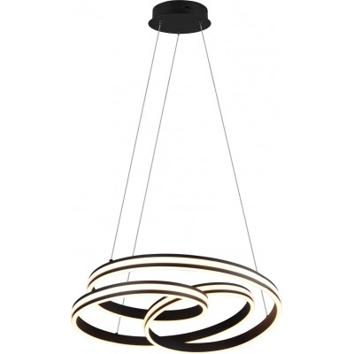 吊灯 Trio Yara 60W Ø 60 cm. 集成LED 客厅 和 卧室. 现代的 风格. 金属. 黑色的 颜色