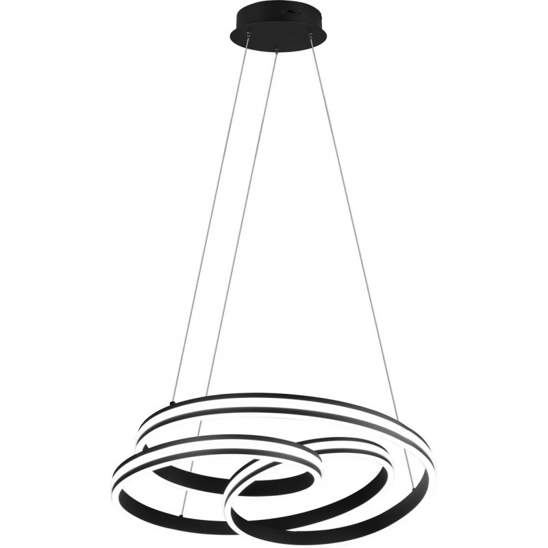 259,95 € Free Shipping | Hanging lamp Trio Yara 60W Ø 60 cm. Integrated LED Living room and bedroom. Modern Style. Metal casting. Black Color