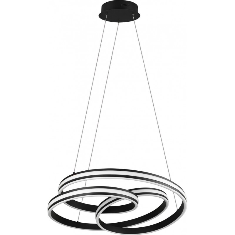 259,95 € Envoi gratuit | Lampe à suspension Trio Yara 60W Ø 60 cm. LED intégrée Salle et chambre. Style moderne. Coulée de métal. Couleur noir