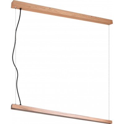 215,95 € Free Shipping | Hanging lamp Trio Bellari 28W 3000K Warm light. 150×115 cm. Integrated LED Living room and bedroom. Modern Style. Wood. Natural Color