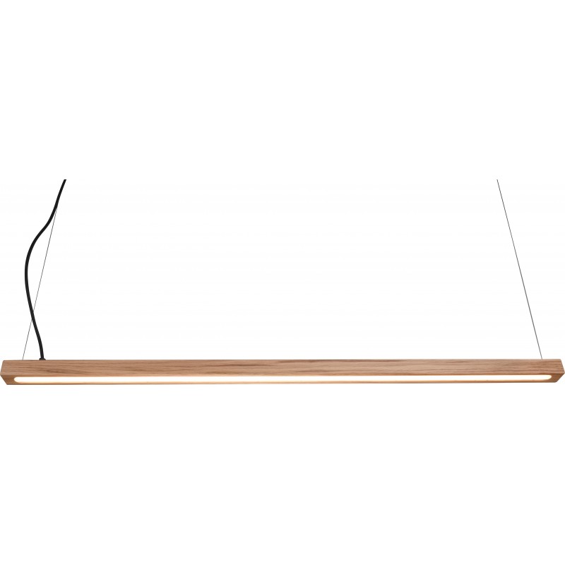 202,95 € Free Shipping | Hanging lamp Trio Bellari 28W 3000K Warm light. 150×115 cm. Integrated LED Living room and bedroom. Modern Style. Wood. Natural Color