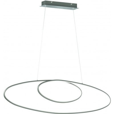 Подвесной светильник Trio Avus 35W 3000K Теплый свет. 150×110 cm. встроенный светодиод Гостинная и спальная комната. Современный Стиль. Металл. Матовый никель Цвет