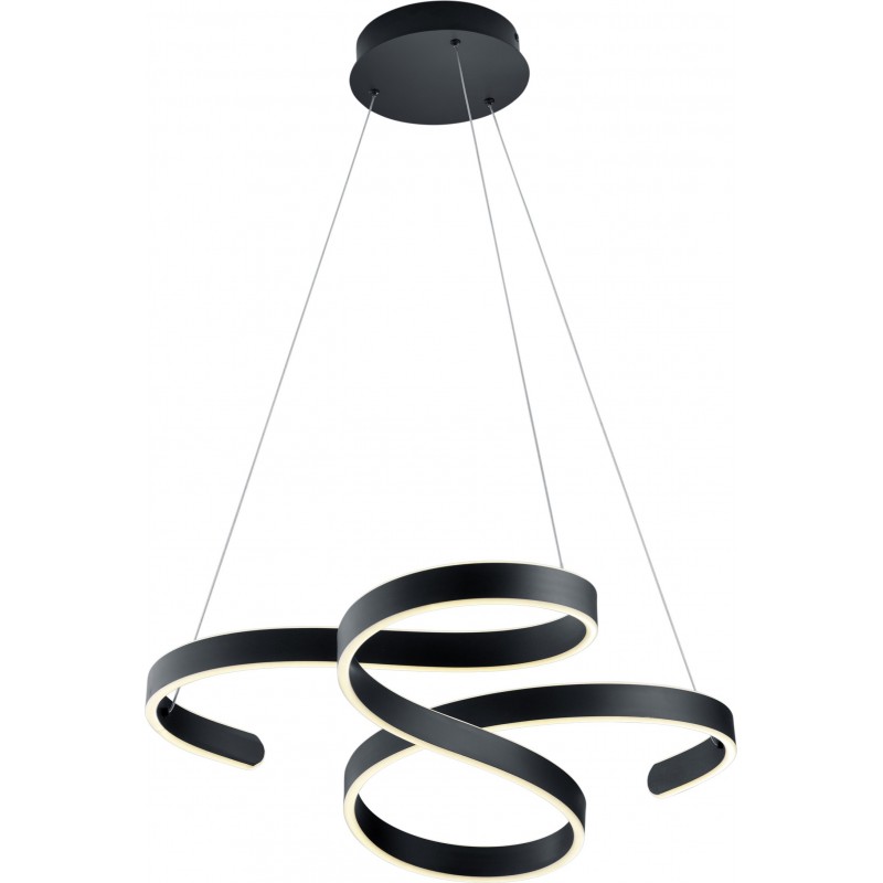 253,95 € Free Shipping | Hanging lamp Trio Francis 54W 3000K Warm light. 150×72 cm. Integrated LED Living room and bedroom. Modern Style. Metal casting. Anthracite Color