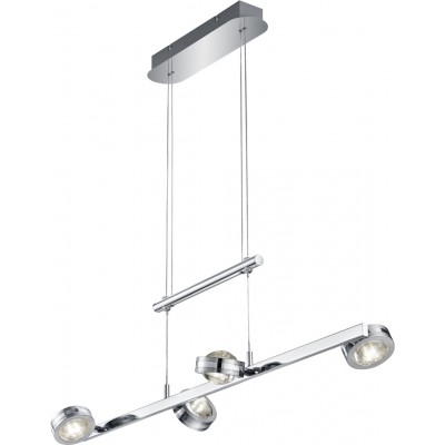 113,95 € Free Shipping | Hanging lamp Trio Lentil 2.3W 3000K Warm light. 160×80 cm. Adjustable height. integrated LED Living room and bedroom. Modern Style. Metal casting. Plated chrome Color