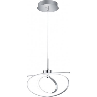 Hängelampe Trio Coronado 30W 150×42 cm. Weiße LED mit einstellbarer Farbtemperatur. Flexibel. Fernbedienung Wohnzimmer und schlafzimmer. Modern Stil. Metall. Überzogenes chrom Farbe