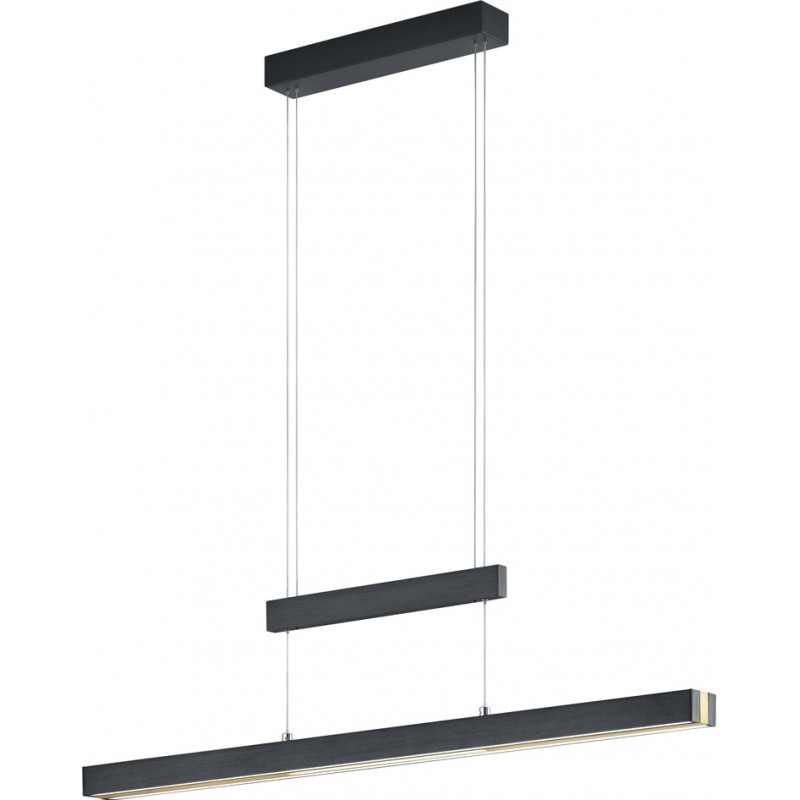 349,95 € Free Shipping | Hanging lamp Trio Trajan 45W 151×150 cm. Adjustable height. Integrated multicolor RGBW LED. Touch function Living room and bedroom. Modern Style. Metal casting. Black Color