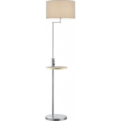 Lampada da pavimento Trio Claas 160×40 cm. Luce direzionale Metallo. Colore nichel opaco