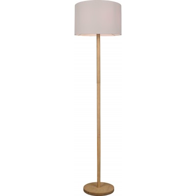 151,95 € Free Shipping | Floor lamp Trio Korba Ø 40 cm. Living room and bedroom. Modern Style. Wood. Natural Color
