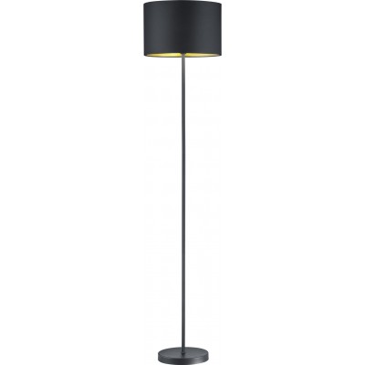 Lámpara de pie Trio Hostel Ø 35 cm. Salón y dormitorio. Estilo moderno. Metal. Color negro