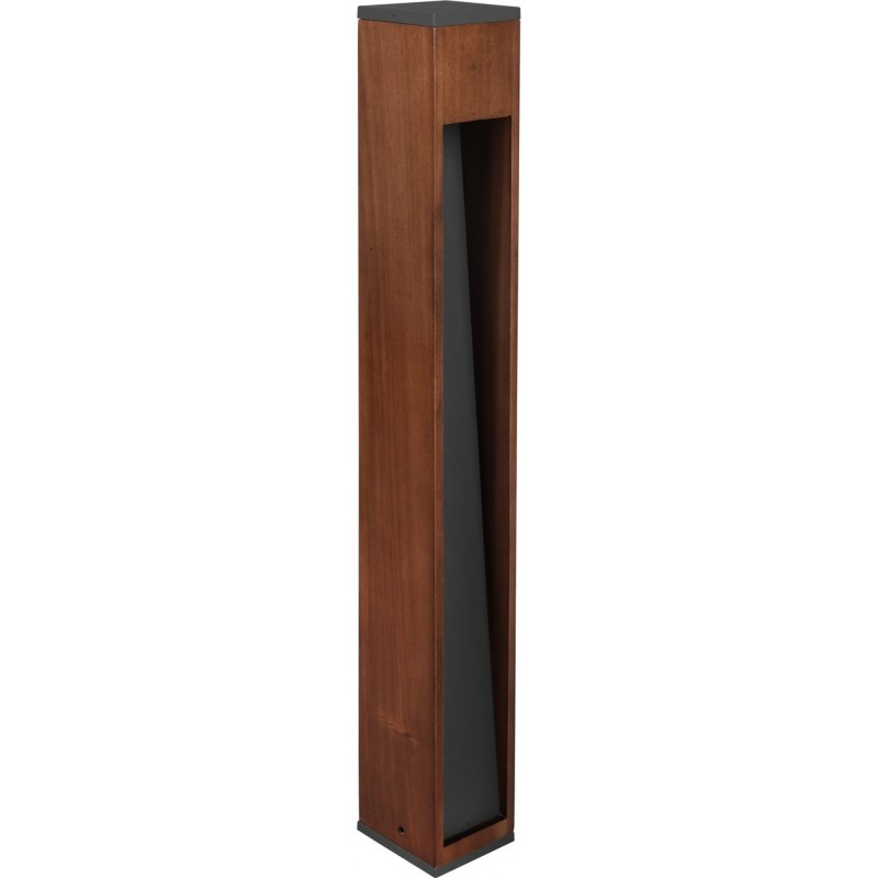 149,95 € Free Shipping | Luminous beacon Trio Canning 80×10 cm. Vertical pole luminaire Terrace and garden. Modern Style. Wood. Brown Color