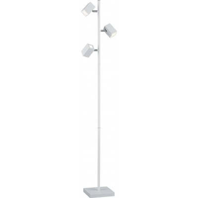 Floor lamp Trio Lagos 4.8W 3000K Warm light. 154×28 cm. Integrated LED. Touch function Living room and bedroom. Modern Style. Metal casting. White Color