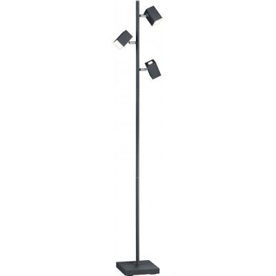 Floor lamp Trio Lagos 4.8W 3000K Warm light. 154×28 cm. Integrated LED. Touch function Living room and bedroom. Modern Style. Metal casting. Black Color