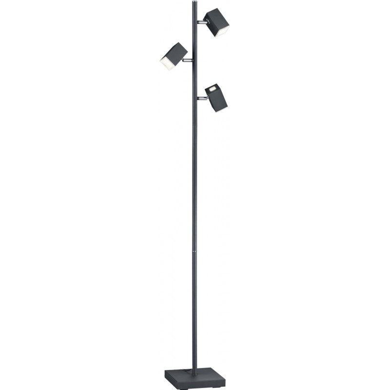 79,95 € Free Shipping | Floor lamp Trio Lagos 4.8W 3000K Warm light. 154×28 cm. Integrated LED. Touch function Living room and bedroom. Modern Style. Metal casting. Black Color