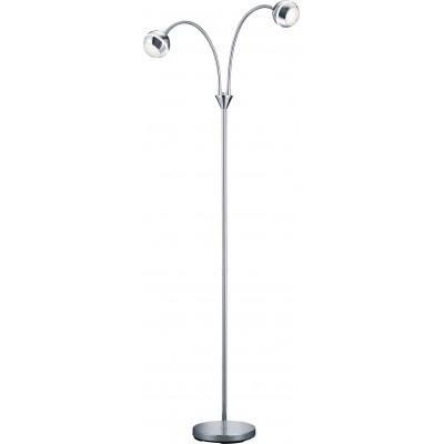 Lampadaire Trio Baloubet 3.8W 3100K Lumière chaude. 125×20 cm. Souple. LED intégrée Salle et chambre. Style conception. Plastique et Polycarbonate. Couleur chromé