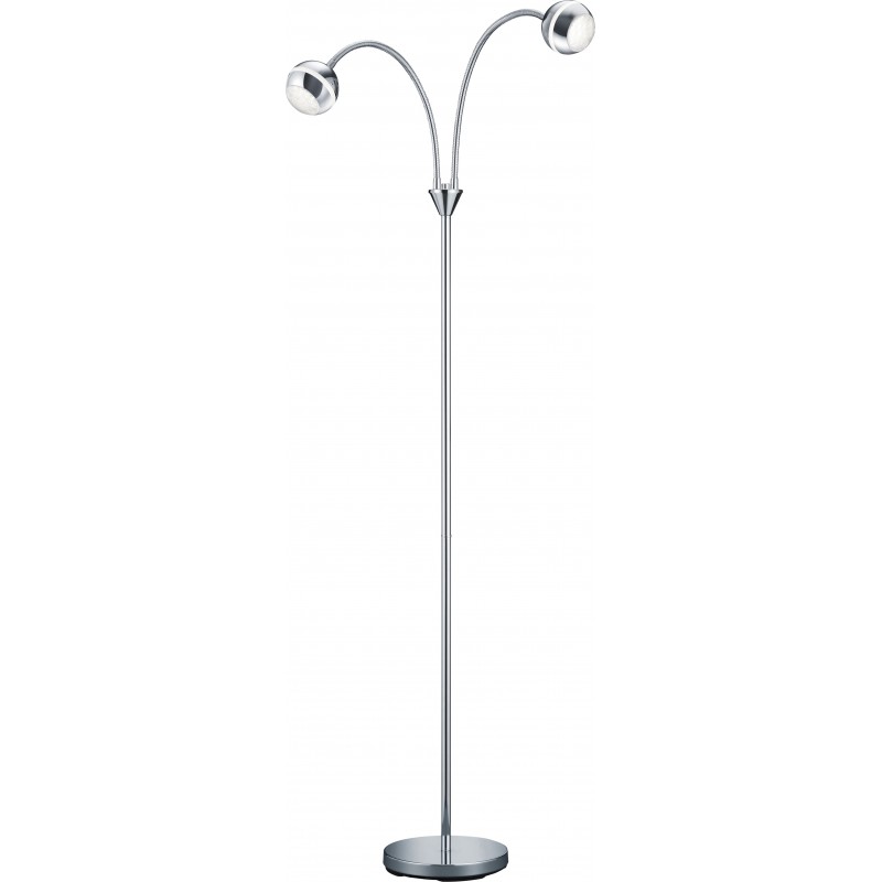 49,95 € Free Shipping | Floor lamp Trio Baloubet 3.8W 3100K Warm light. 125×20 cm. Flexible. Integrated LED Living room and bedroom. Design Style. Plastic and polycarbonate. Plated chrome Color