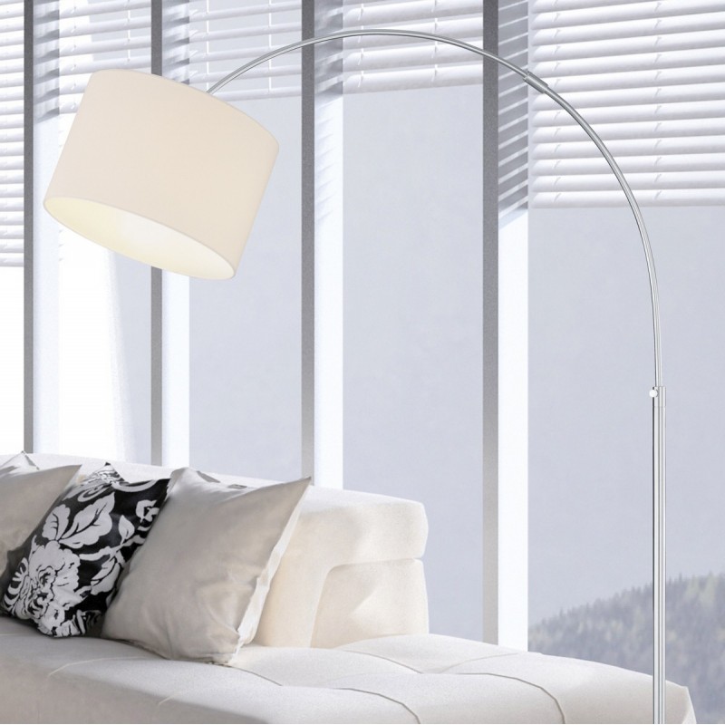 129,95 € Free Shipping | Floor lamp Trio Hotel 215×30 cm. Adjustable height Living room and bedroom. Design Style. Metal casting. Matt nickel Color