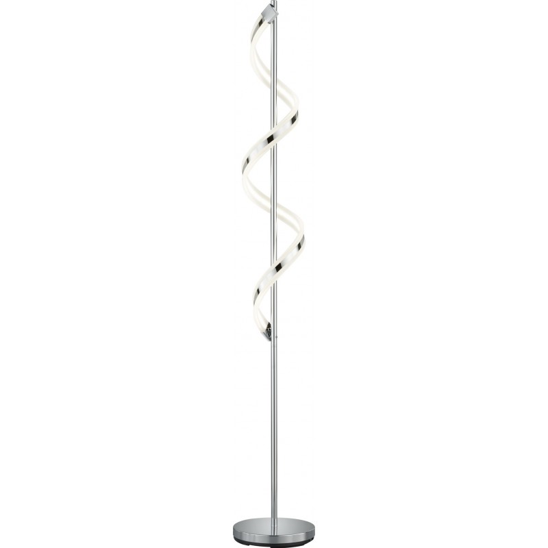 248,95 € Free Shipping | Floor lamp Trio Sydney 20W 3000K Warm light. Ø 25 cm. Dimmable LED Living room and bedroom. Modern Style. Metal casting. Plated chrome Color