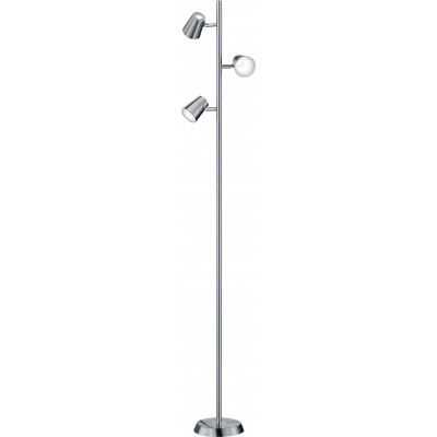 Lámpara de pie Trio Narcos 4.8W 3000K Luz cálida. 154×28 cm. LED integrado. Función táctil Salón y dormitorio. Estilo moderno. Metal. Color níquel mate