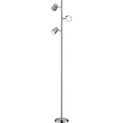 129,95 € Kostenloser Versand | Stehlampe Trio Narcos 4.8W 3000K Warmes Licht. 154×28 cm. Integrierte LED. Touch-Funktion Metall. Matt nickel Farbe