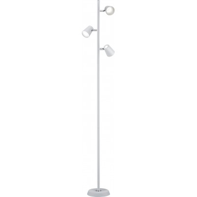 Lámpara de pie Trio Narcos 4.8W 3000K Luz cálida. 154×28 cm. LED integrado. Función táctil Salón y dormitorio. Estilo moderno. Metal. Color blanco