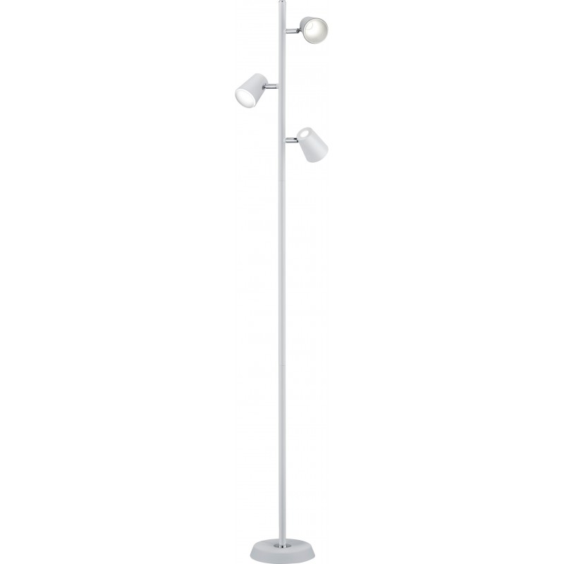 133,95 € Envio grátis | Luminária de piso Trio Narcos 4.8W 3000K Luz quente. 154×28 cm. LED integrado. Função de toque Sala de estar e quarto. Estilo moderno. Metais. Cor branco