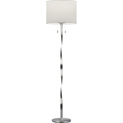 306,95 € Free Shipping | Floor lamp Trio Nandor 7W 3000K Warm light. Ø 40 cm. Integrated LED Living room and bedroom. Modern Style. Metal casting. Matt nickel Color