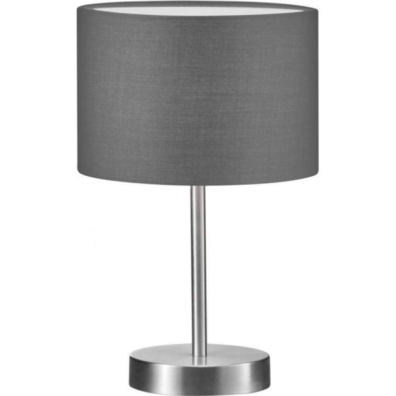 36,95 € Free Shipping | Table lamp Trio Hotel Ø 20 cm. Living room and bedroom. Modern Style. Metal casting. Matt nickel Color
