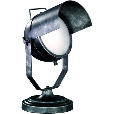 Lámpara de sobremesa Trio No.5 36×26 cm. Salón y dormitorio. Estilo moderno. Metal. Color plata antigua
