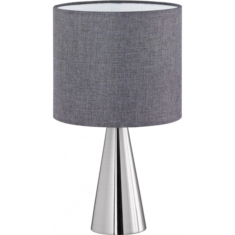 32,95 € Free Shipping | Table lamp Trio Cosinus Ø 20 cm. Living room and bedroom. Modern Style. Metal casting. Matt nickel Color