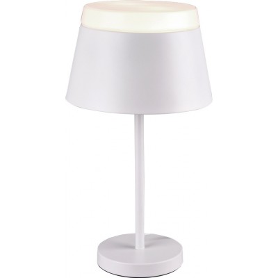 Lámpara de sobremesa Trio Baroness Ø 25 cm. Salón y dormitorio. Estilo moderno. Metal. Color blanco