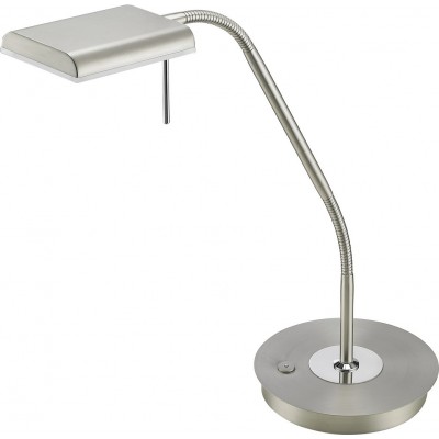 Lámpara de escritorio Trio Bergamo 12W 3000K Luz cálida. 50×21 cm. LED integrado. Flexible Salón, dormitorio y oficina. Estilo moderno. Metal. Color níquel mate