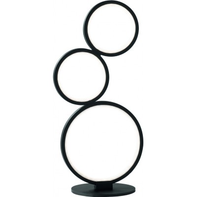 95,95 € Envoi gratuit | Lampe de table Trio Rondo 17W 3000K Lumière chaude. 45×21 cm. LED dimmable Métal. Couleur noir