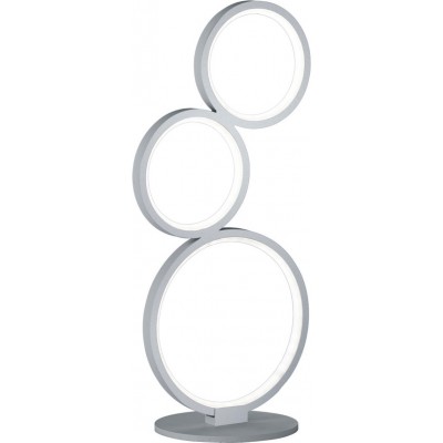 Tischlampe Trio Rondo 17W 3000K Warmes Licht. 45×21 cm. Dimmbare LED Wohnzimmer und schlafzimmer. Modern Stil. Metall. Silber Farbe