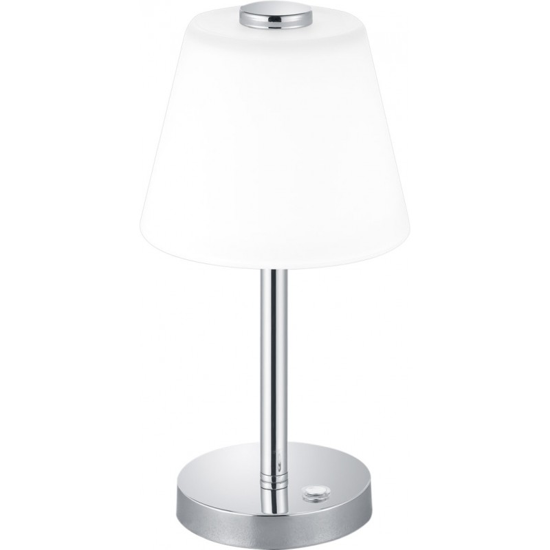 42,95 € Free Shipping | Table lamp Trio Emerald 4W 3000K Warm light. Ø 15 cm. Integrated LED. Touch function Living room and bedroom. Modern Style. Metal casting. Plated chrome Color