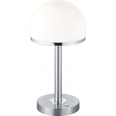 75,95 € Free Shipping | Table lamp Trio Berlin 4W 3000K Warm light. Ø 19 cm. Integrated LED. Touch function Living room and bedroom. Modern Style. Metal casting. Matt nickel Color