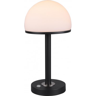 Table lamp Trio Berlin 4W 3000K Warm light. Ø 19 cm. Integrated LED. Touch function Living room and bedroom. Modern Style. Metal casting. Black Color
