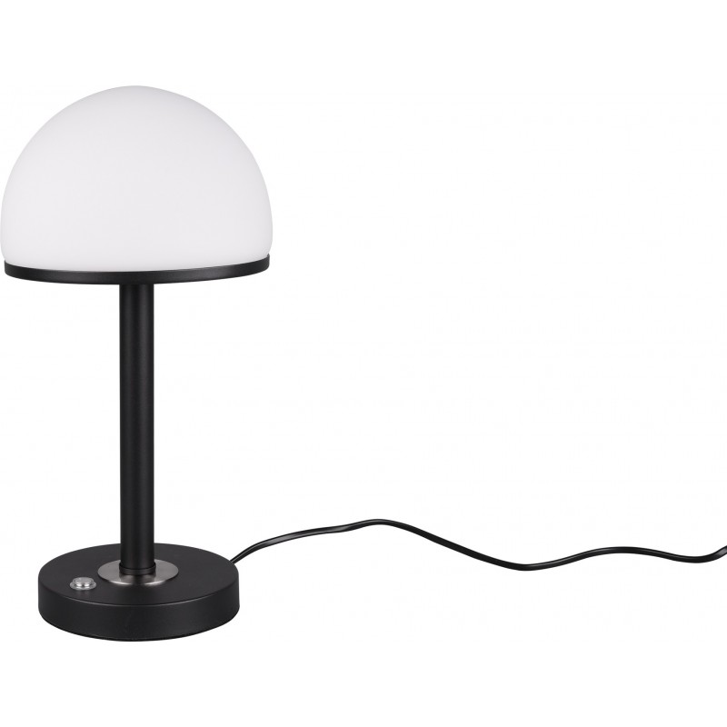 82,95 € Free Shipping | Table lamp Trio Berlin 4W 3000K Warm light. Ø 19 cm. Integrated LED. Touch function Living room and bedroom. Modern Style. Metal casting. Black Color