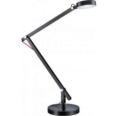 85,95 € Free Shipping | Desk lamp Trio Amsterdam 5W 3000K Warm light. 90×18 cm. Adjustable height. Integrated LED. Directional light Living room, bedroom and office. Modern Style. Metal casting. Black Color