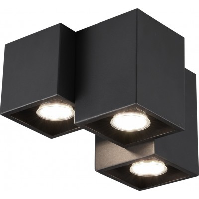 室内射灯 Trio Fernando 立方体 形状 23×20 cm. 客厅 和 卧室. 现代的 风格. 金属. 黑色的 颜色
