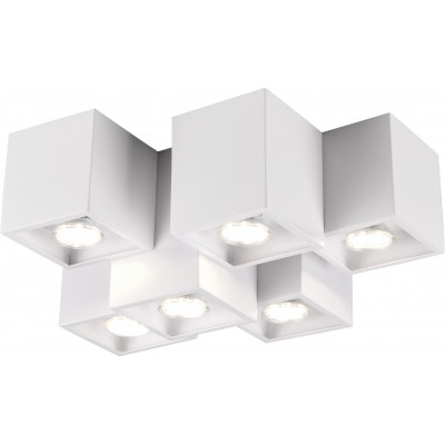 127,95 € Envio grátis | Refletor interno Trio Fernando 37×30 cm. Metais. Cor branco