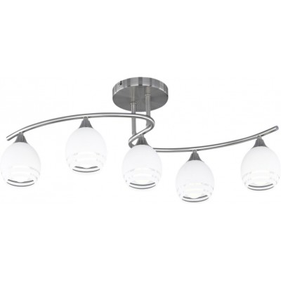94,95 € Free Shipping | Hanging lamp Trio Curva 72×28 cm. Living room and bedroom. Modern Style. Metal casting. Matt nickel Color